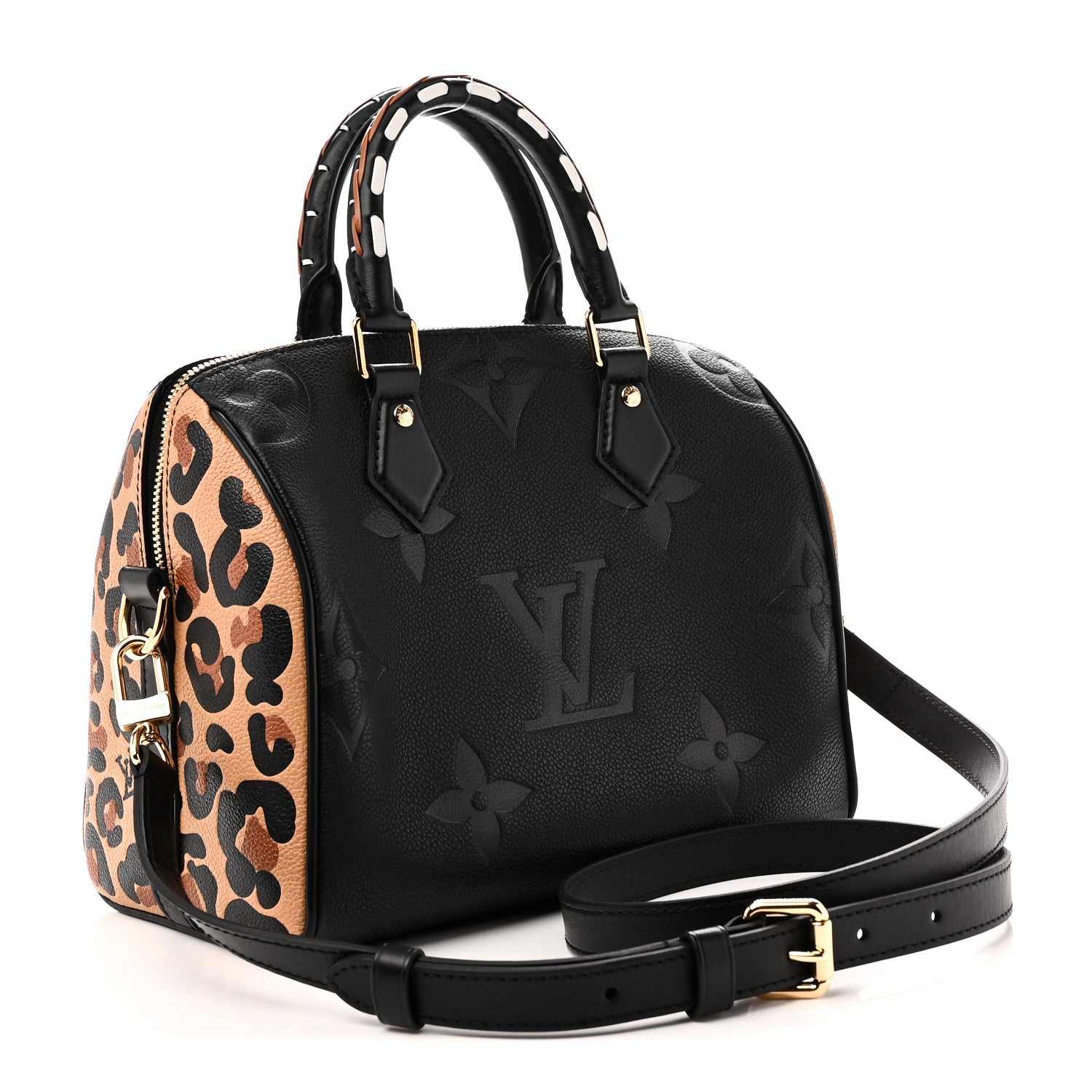 Louis Vuitton Empreinte Monogram Giant Wild At Heart Speedy Bandouliere 25 Black 3 of 10