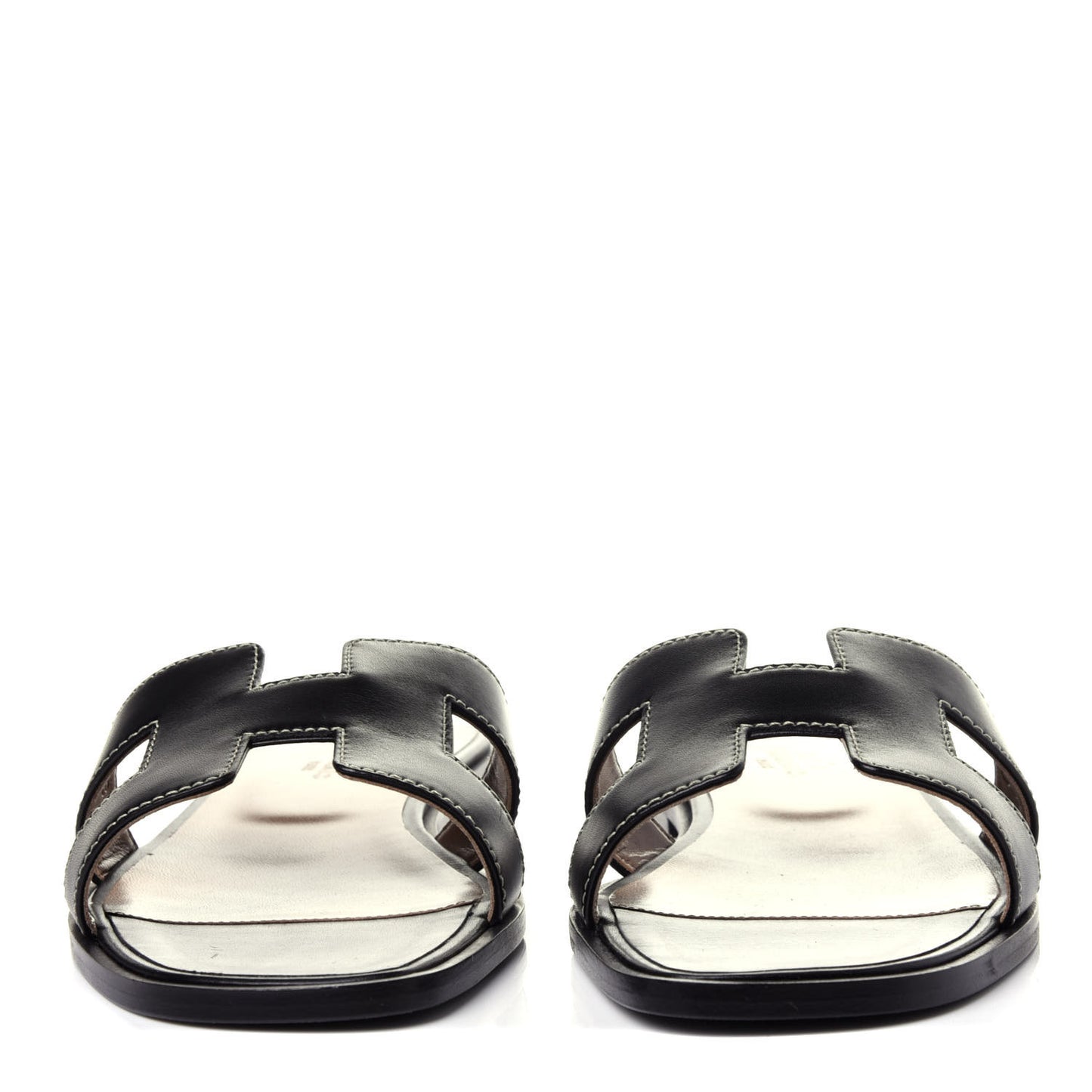 Box Calfskin Oran Sandals 38.5 Black