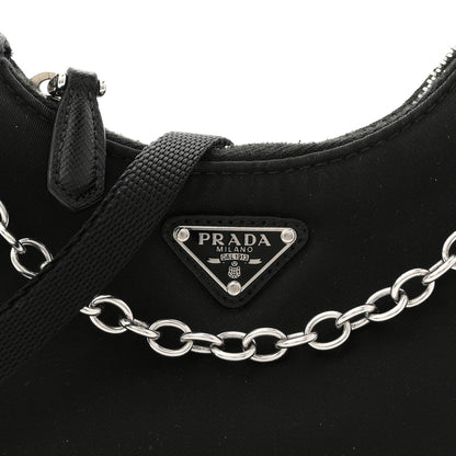 Prada Tessuto Nylon Mini Re-Edition 2000 Shoulder Bag Black 12 of 17