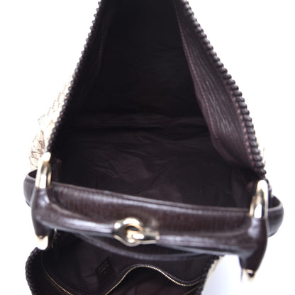 Gucci Monogram Large Horsebit Chain Hobo Dark Brown 5 of 9