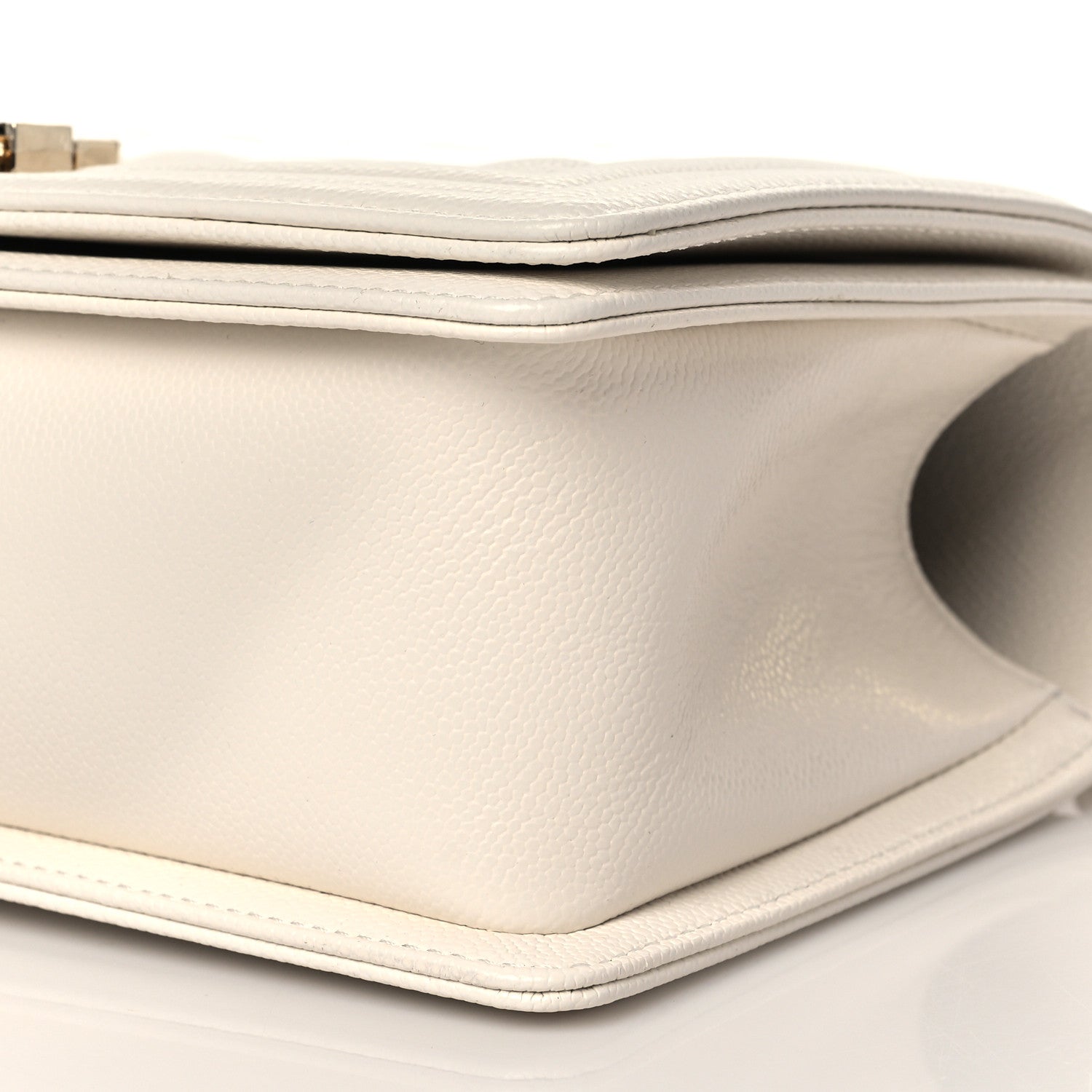 Chanel Caviar Quilted Medium Boy Flap Ivory 10 of 11