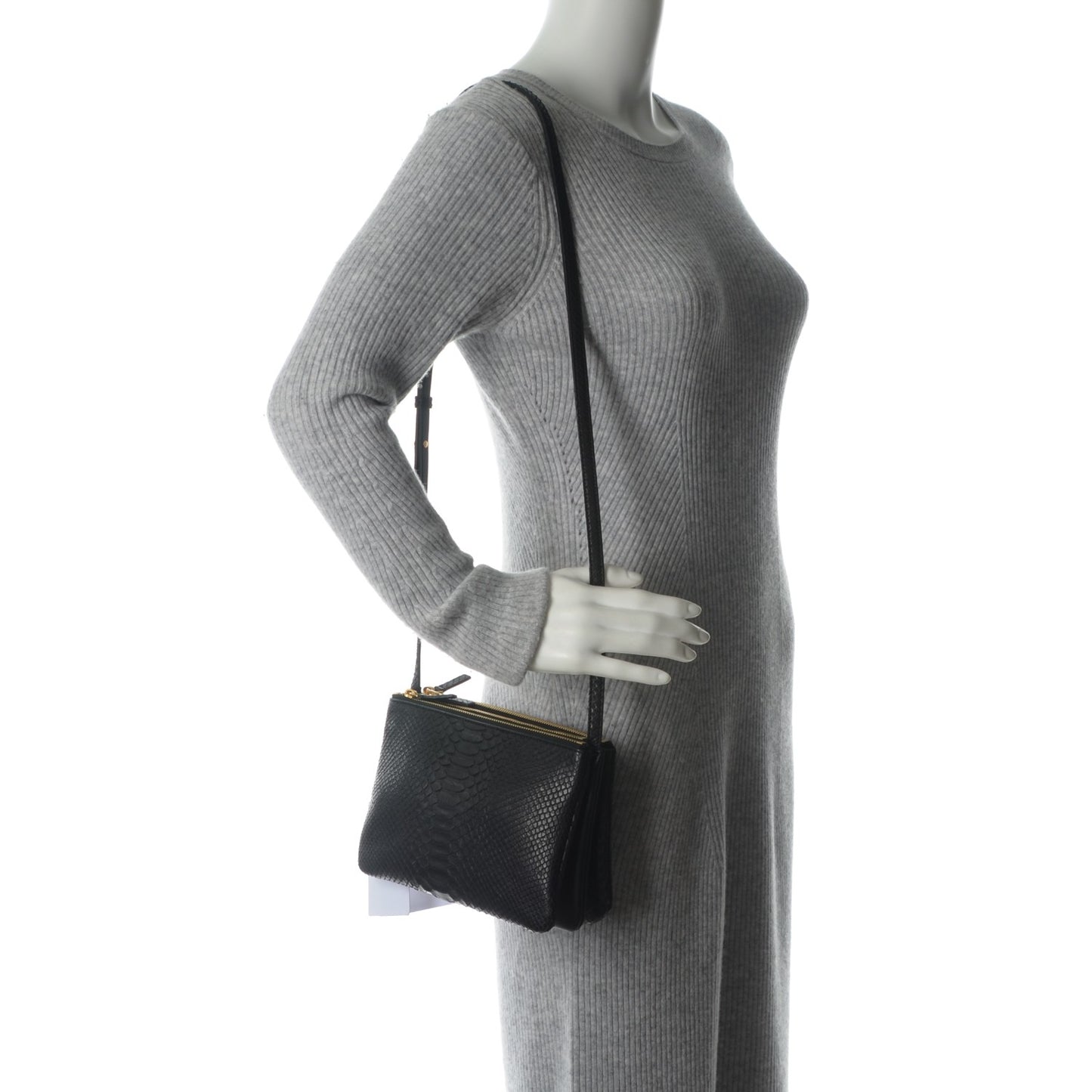 Python Small Trio Crossbody Bag Black
