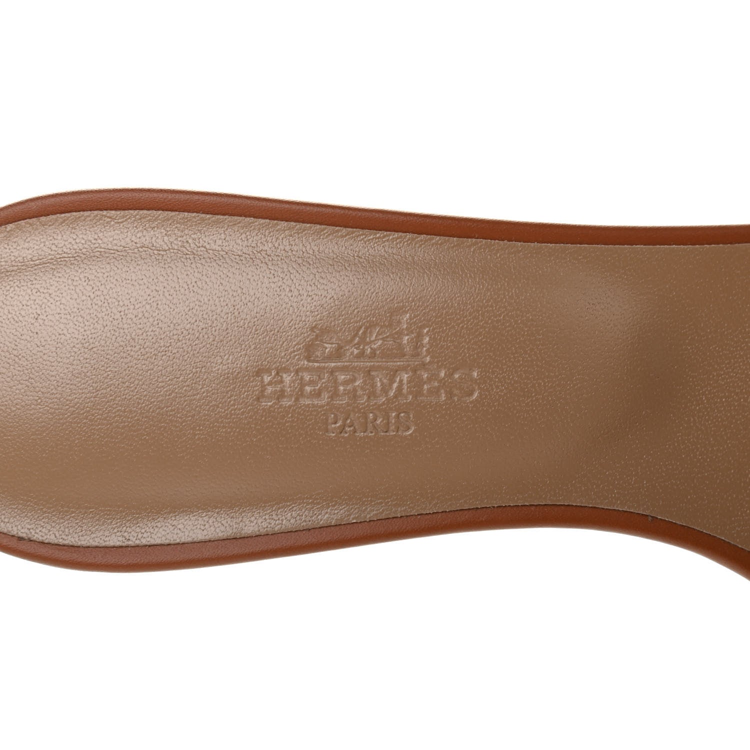 Hermes Calfskin Oasis Sandals 37.5 Gold 6 of 8