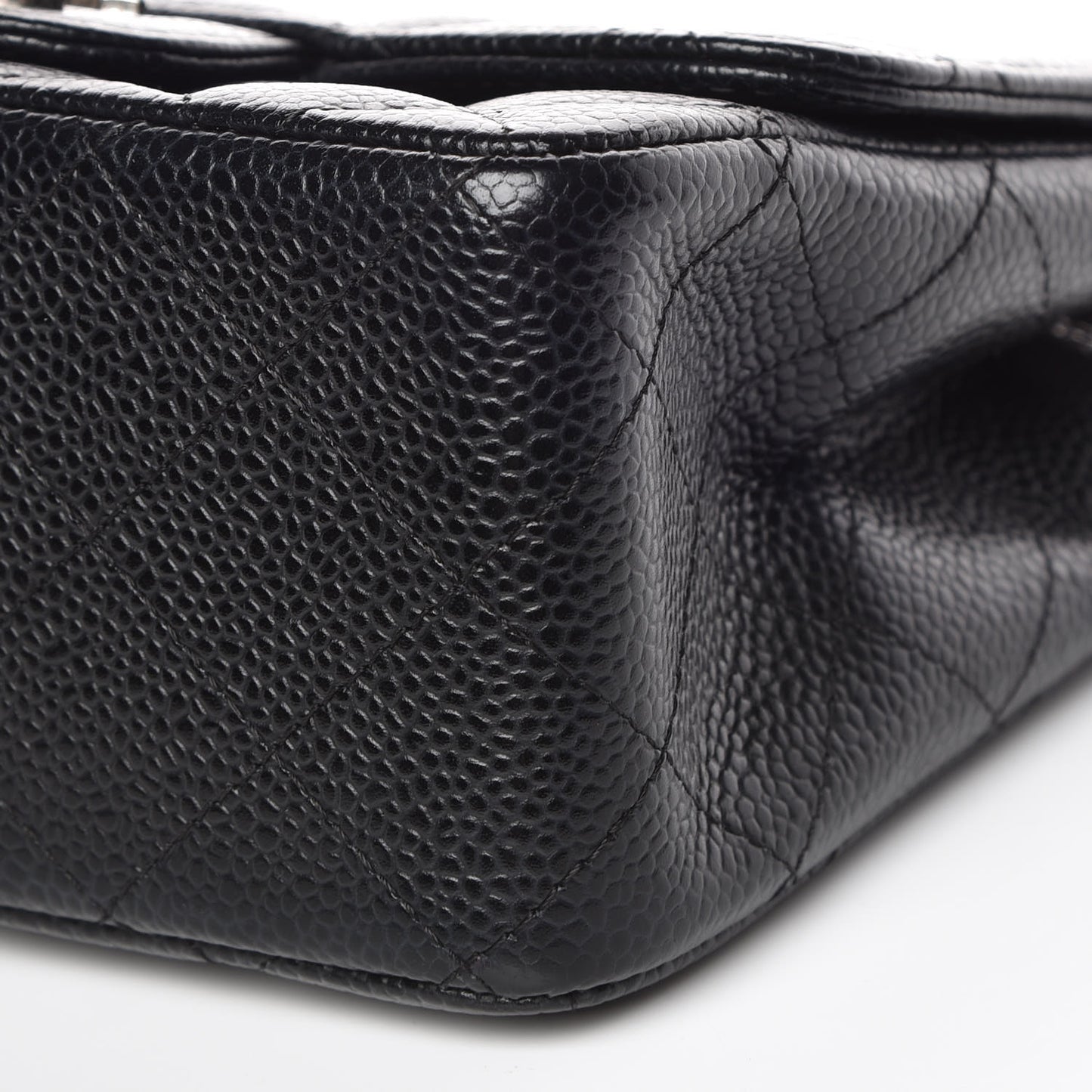 Caviar Quilted Mini Square Flap Black