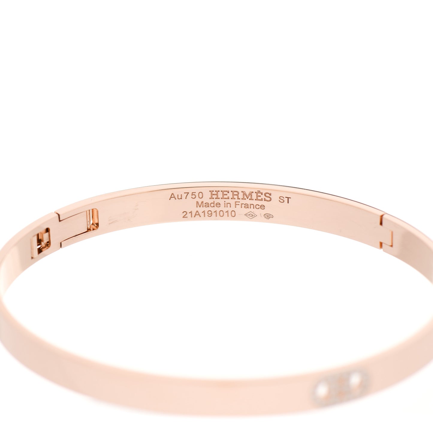 18K Rose Gold Diamond PM H D'Ancre Bracelet ST