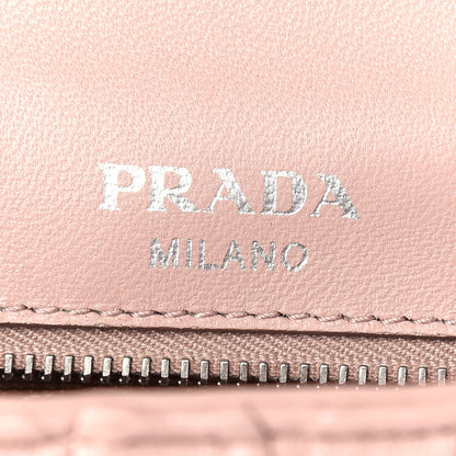 Prada Nappa Gaufre Small Chain Flap Shoulder Bag Cipria 6 of 9