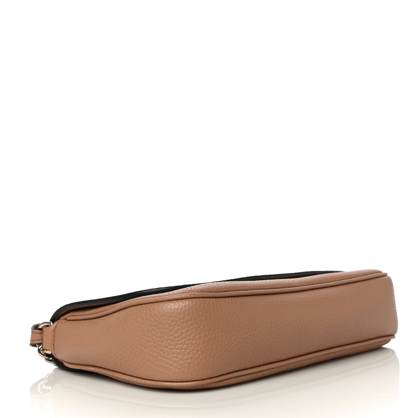 Pebbled Calfskin Medium Soho Flap Crossbody Camelia
