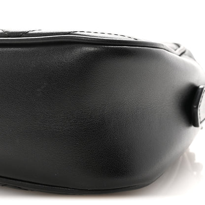 Gucci Calfskin Matelasse Monochrome Small GG Marmont Chain Shoulder Bag Black 9 of 9