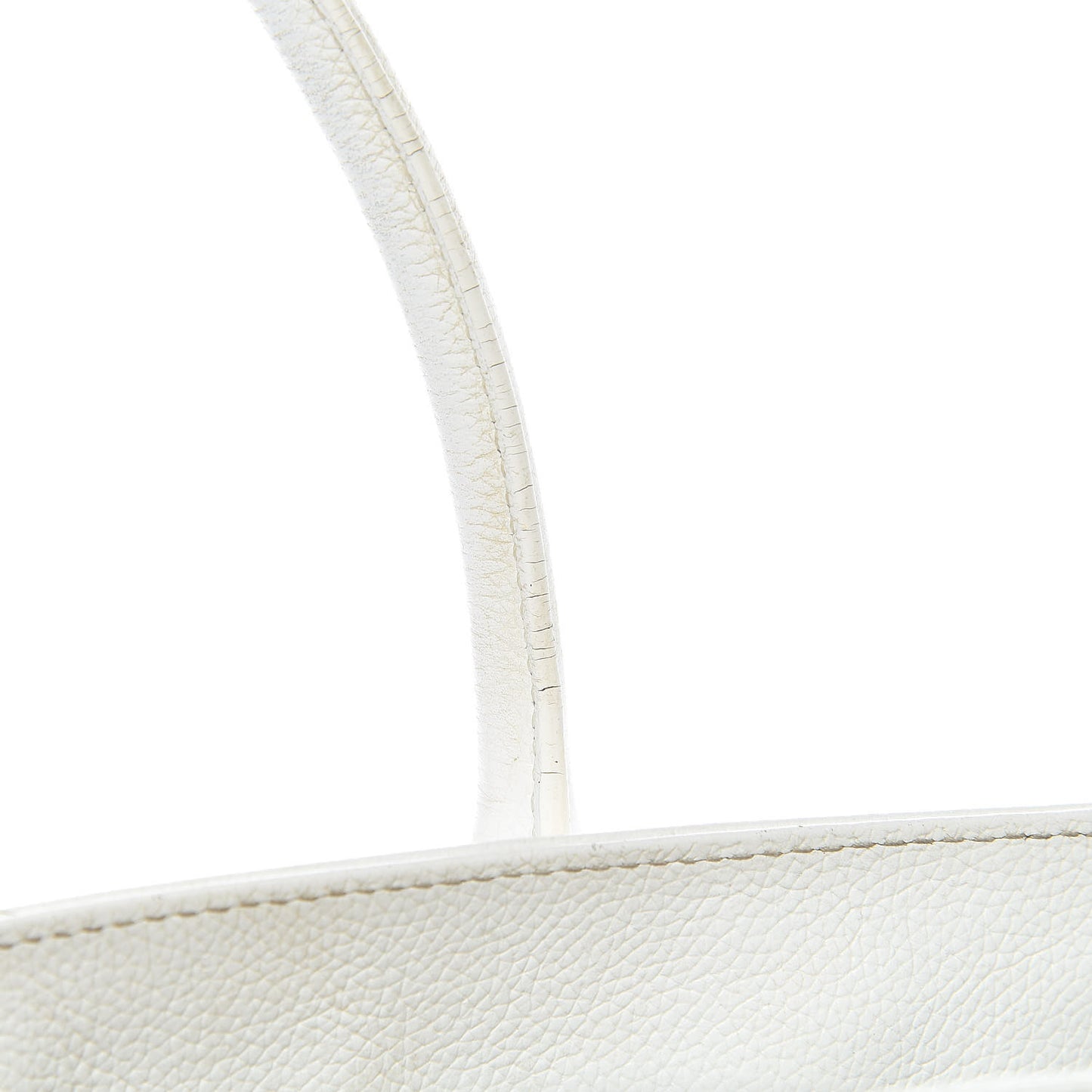 Calfskin Cerf Executive Shopper Tote White