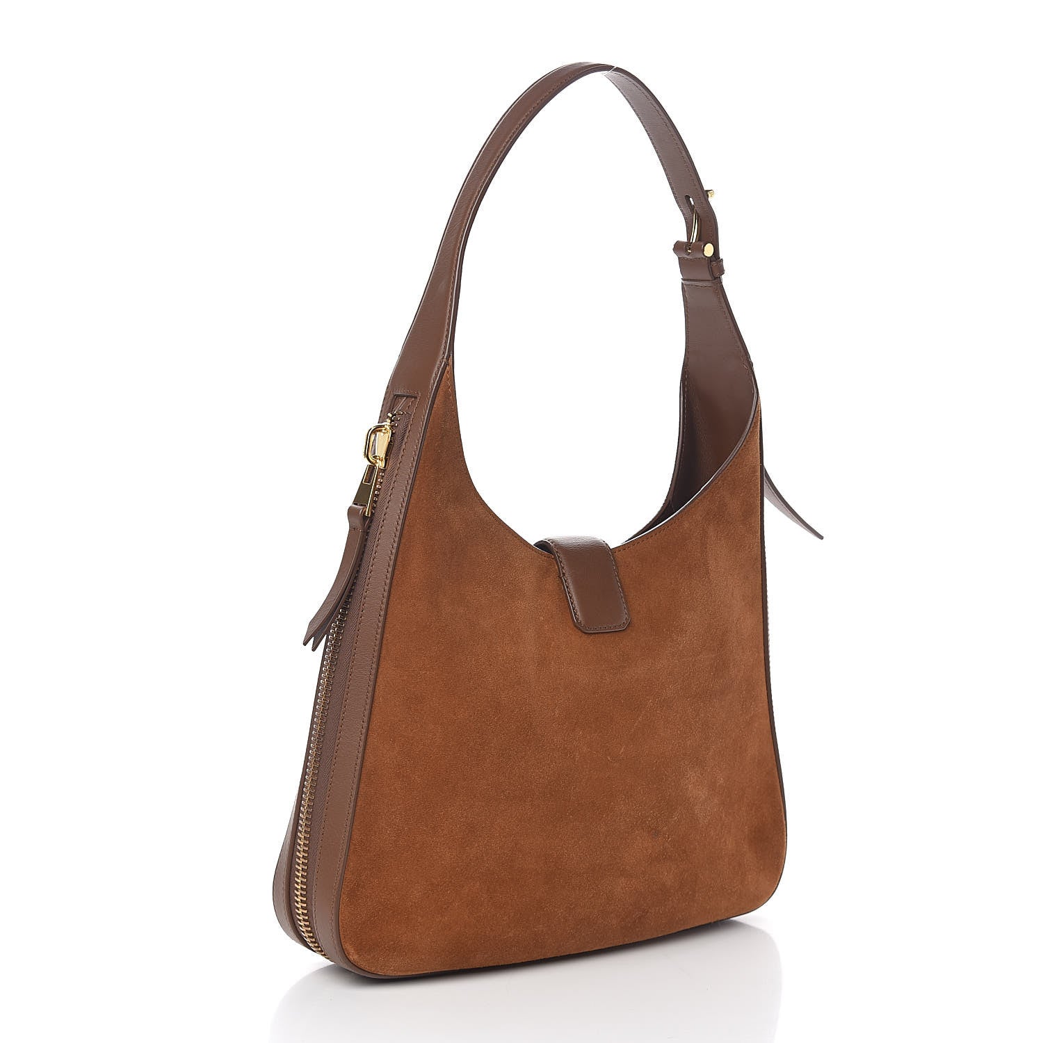 Tom Ford Suede Calfskin Tara Hobo Wood 3 of 11