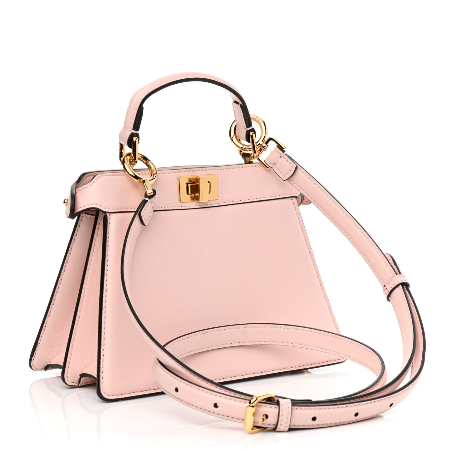 Shiny Nappa Petite Peekaboo I SEE U Satchel Rosa Confetto