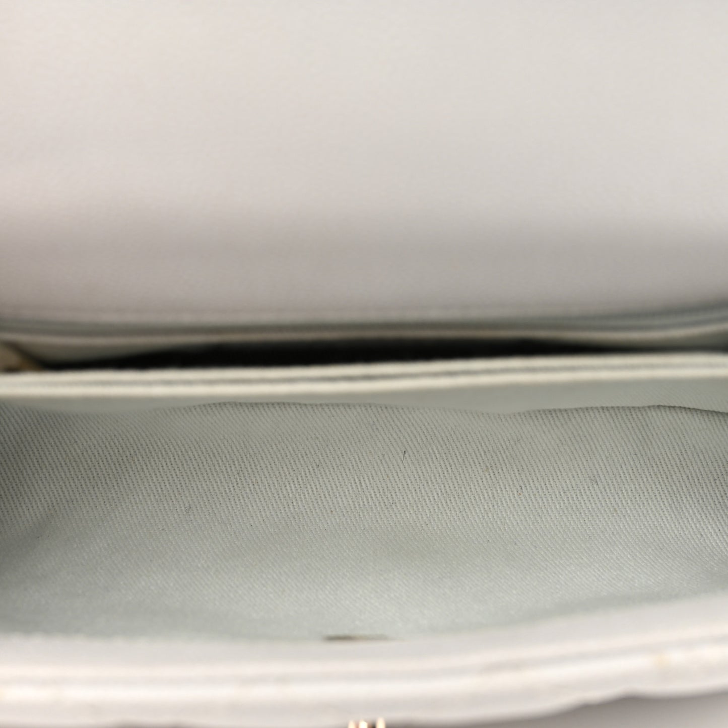 Caviar Quilted Mini Coco Handle Flap Light Grey