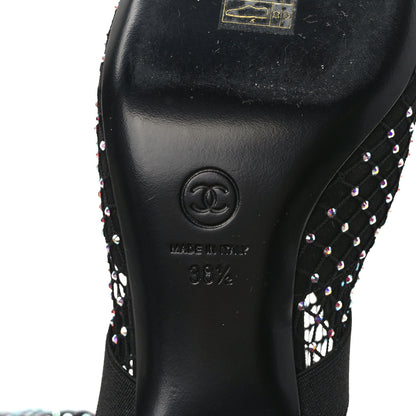 Chanel Resille Strass Kid Suede Patent Mary Jane Short Boots 38.5 Black 6 of 8