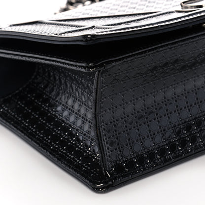 Christian Dior Metallic Patent Micro-Cannage Small Diorama Flap Bag Onyx Black 8 of 11