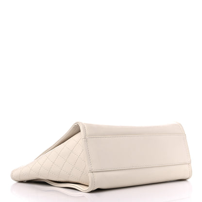 Chanel Aged Calfskin Small Charms Deauville Tote White 4 of 13