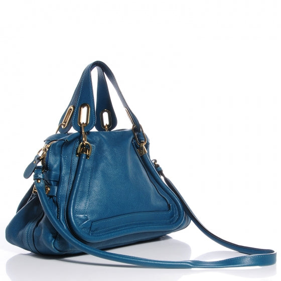 Chloe Calfskin Medium Military Paraty Peacock Blue 3 of 13