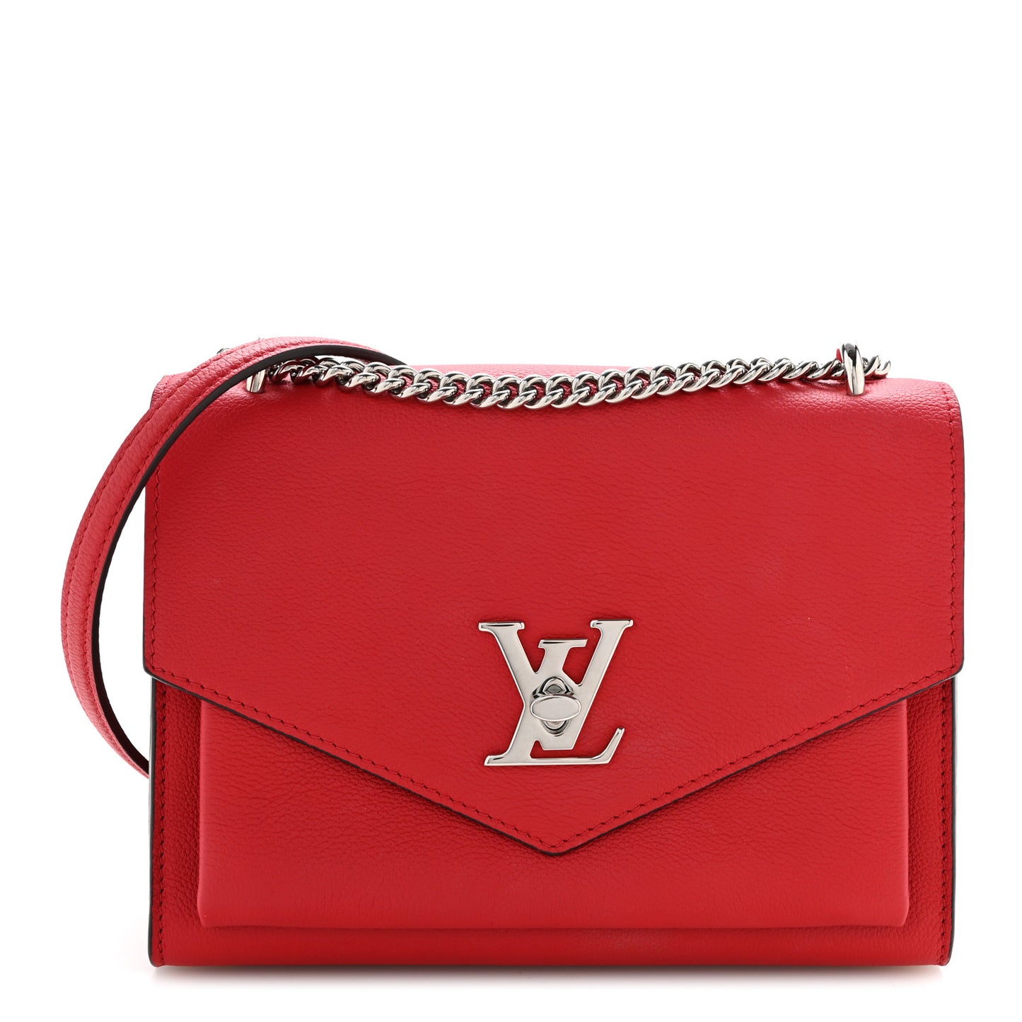 Soft Calfskin Mylockme Chain Bag BB Rubis