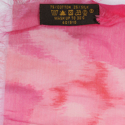 Louis Vuitton Cotton Silk Ikat Pareo Scarf Rose Indien 5 of 6