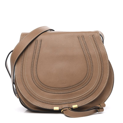 Chloe Calfskin Medium Marcie Round Crossbody Bag Nut 1 of 9