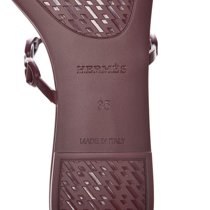 Hermes TPU Rivage Sandals 35 Bordeaux 5 of 8