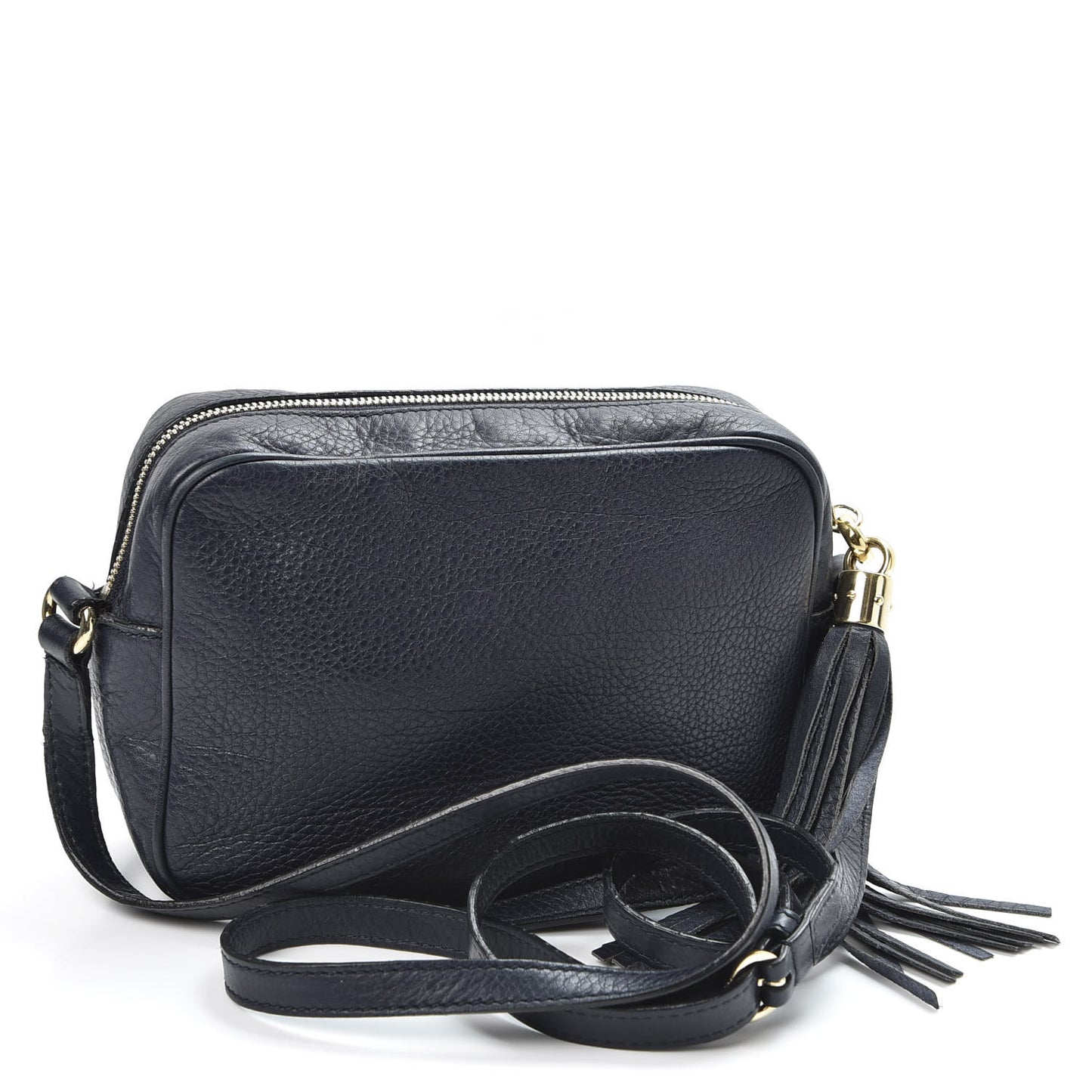 Pebbled Calfskin Small Soho Disco Bag Blue