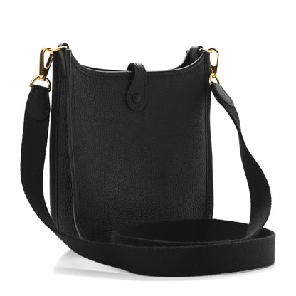 Hermes Taurillon Clemence Evelyne TPM Black 3 of 10