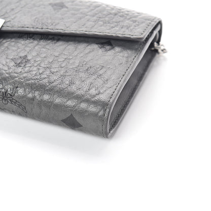 MCM Visetos Large Patricia Wallet On Chain Phantom Grey 8 of 8