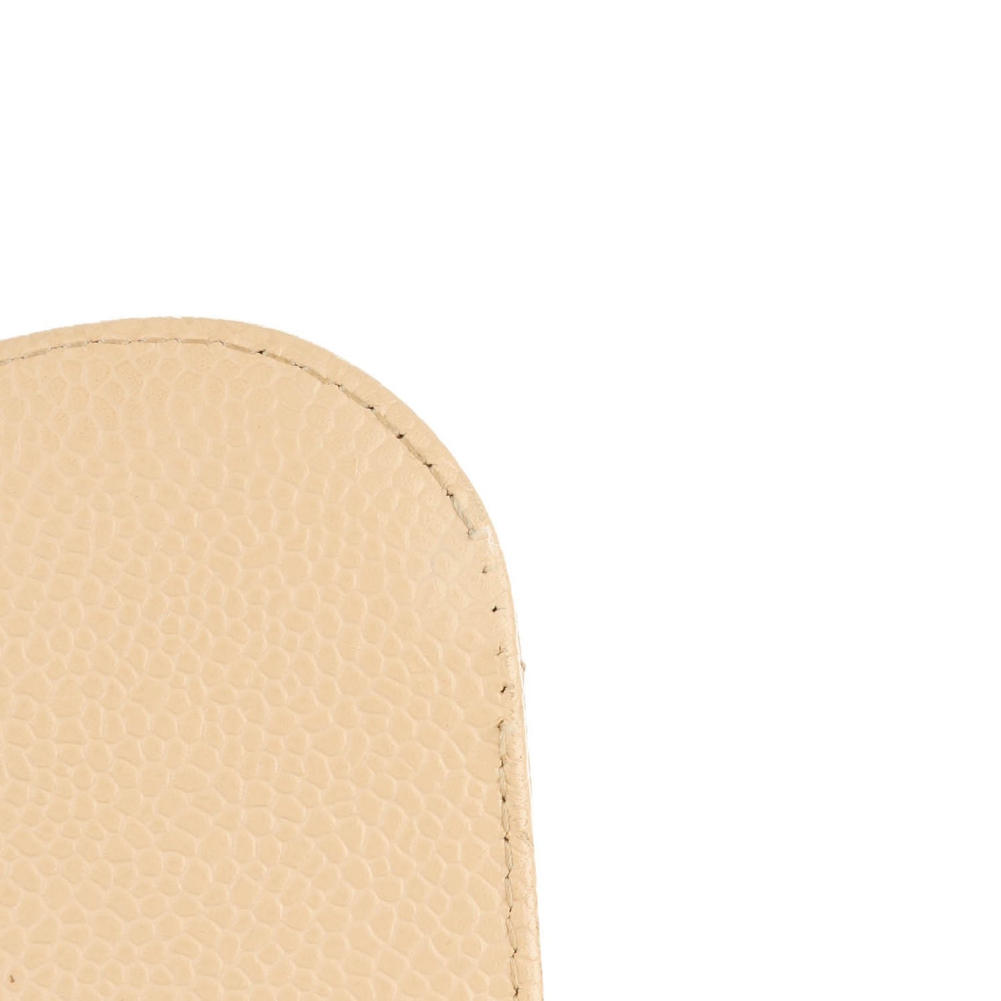 Caviar Quilted Jumbo Double Flap Beige Clair