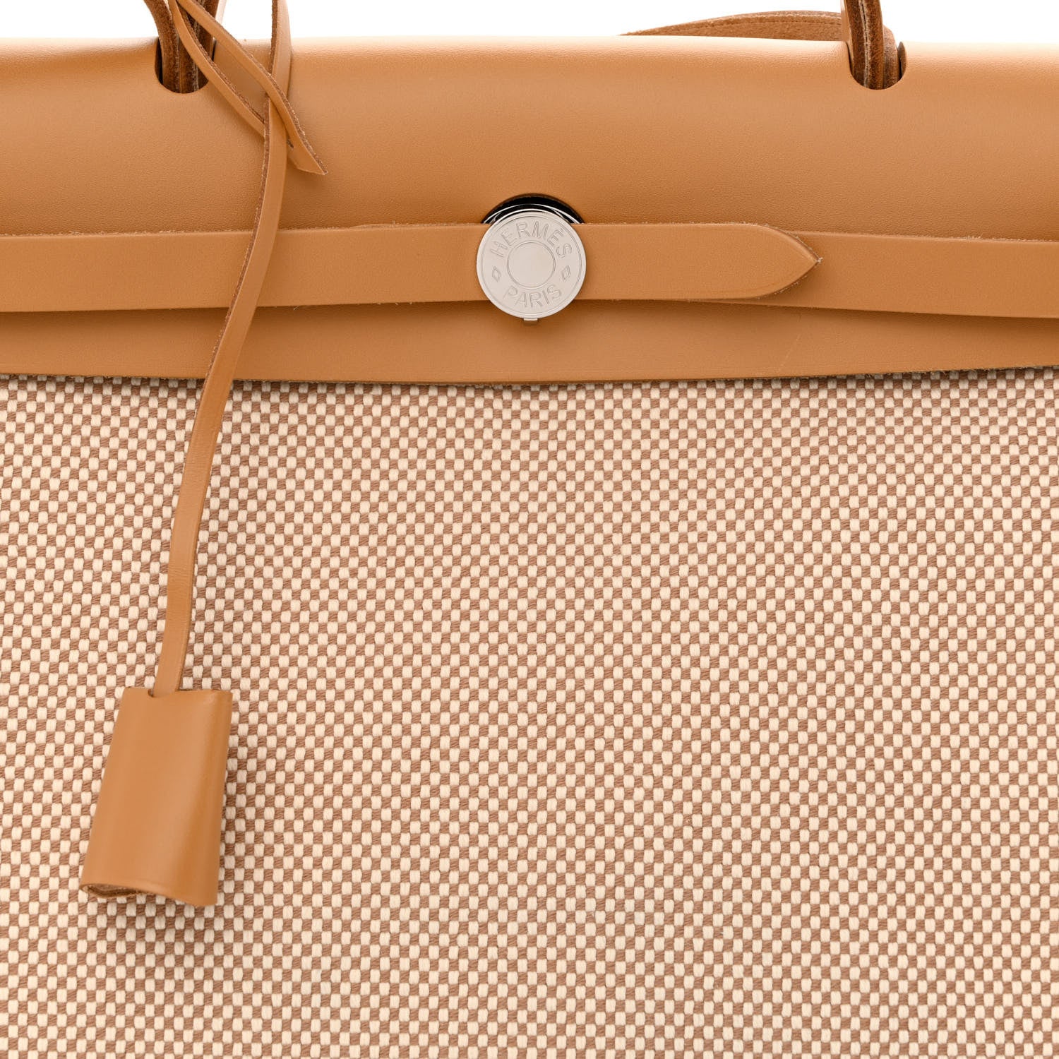 Hermes Vache Hunter Criss Viking Herbag Zip Retourne 31 PM Ecru Beige Naturel 10 of 15