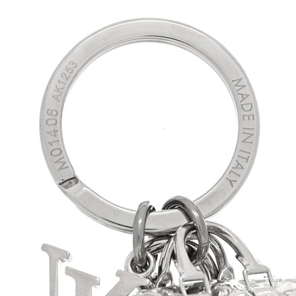 Louis Vuitton Metal Blown Up Keepall Figurine Bag Charm Key Holder Silver 3 of 3