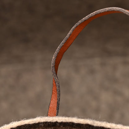 Loewe Felt Calfskin Small Anagram Square Basket Tote Brown Tan 13 of 13