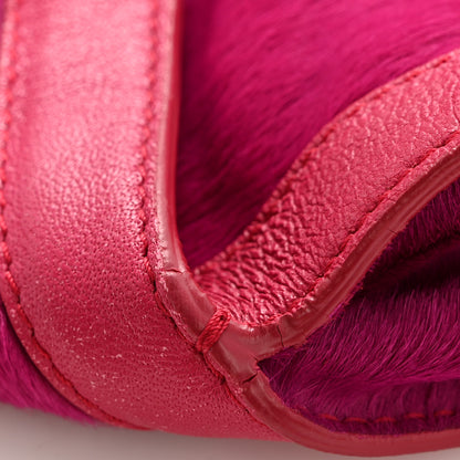 Alexander McQueen Calfskin Pony Hair De Manta Clutch Pink 11 of 11