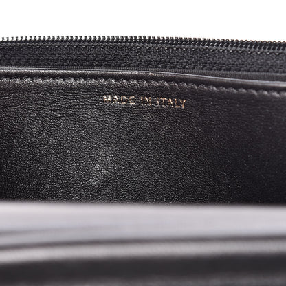 Chanel Glazed Calfskin Quilted Boy Wallet On Chain WOC Black 9 of 14