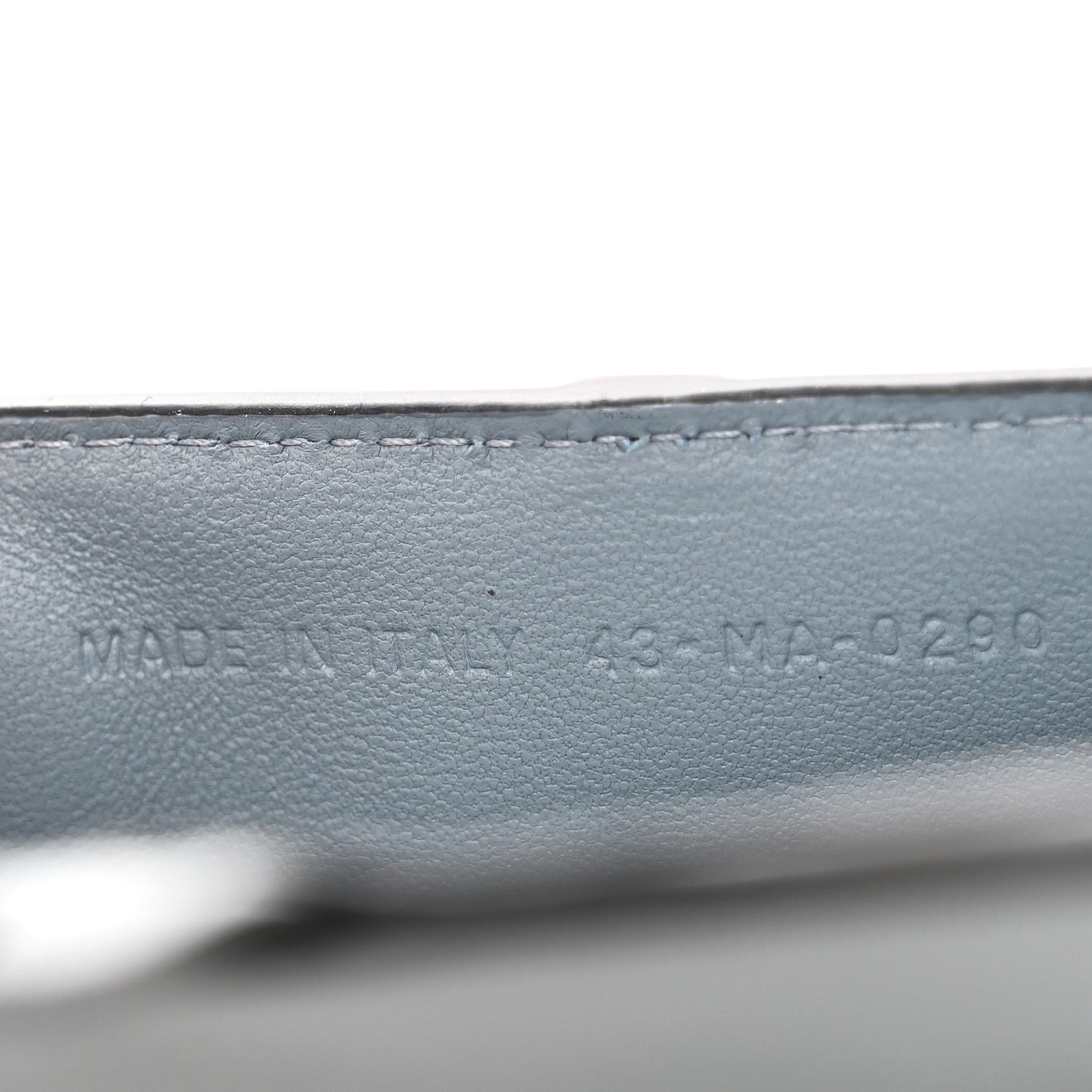 Goatskin Nano Saddle Chain Pouch Blue
