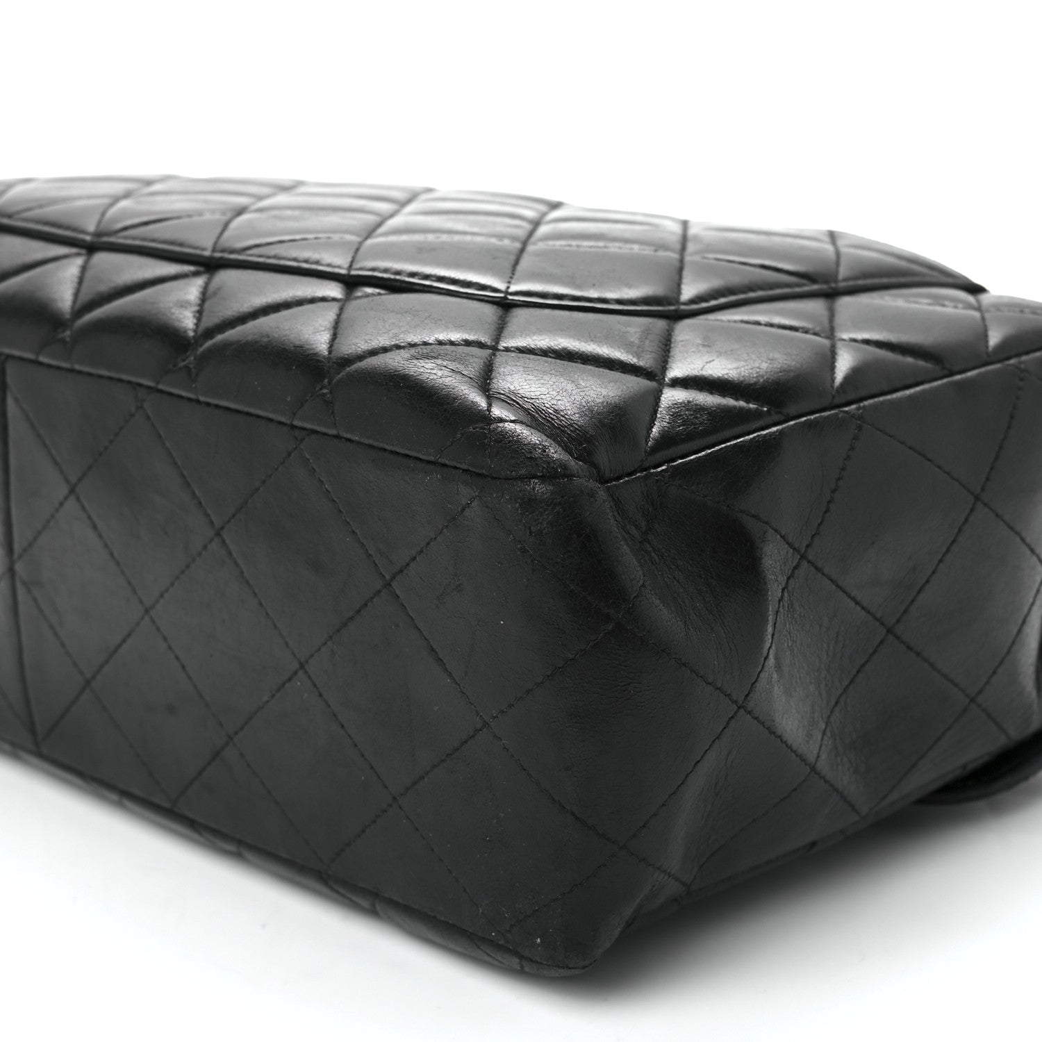 Chanel Lambskin Quilted Jumbo Single Flap Black 11 of 13