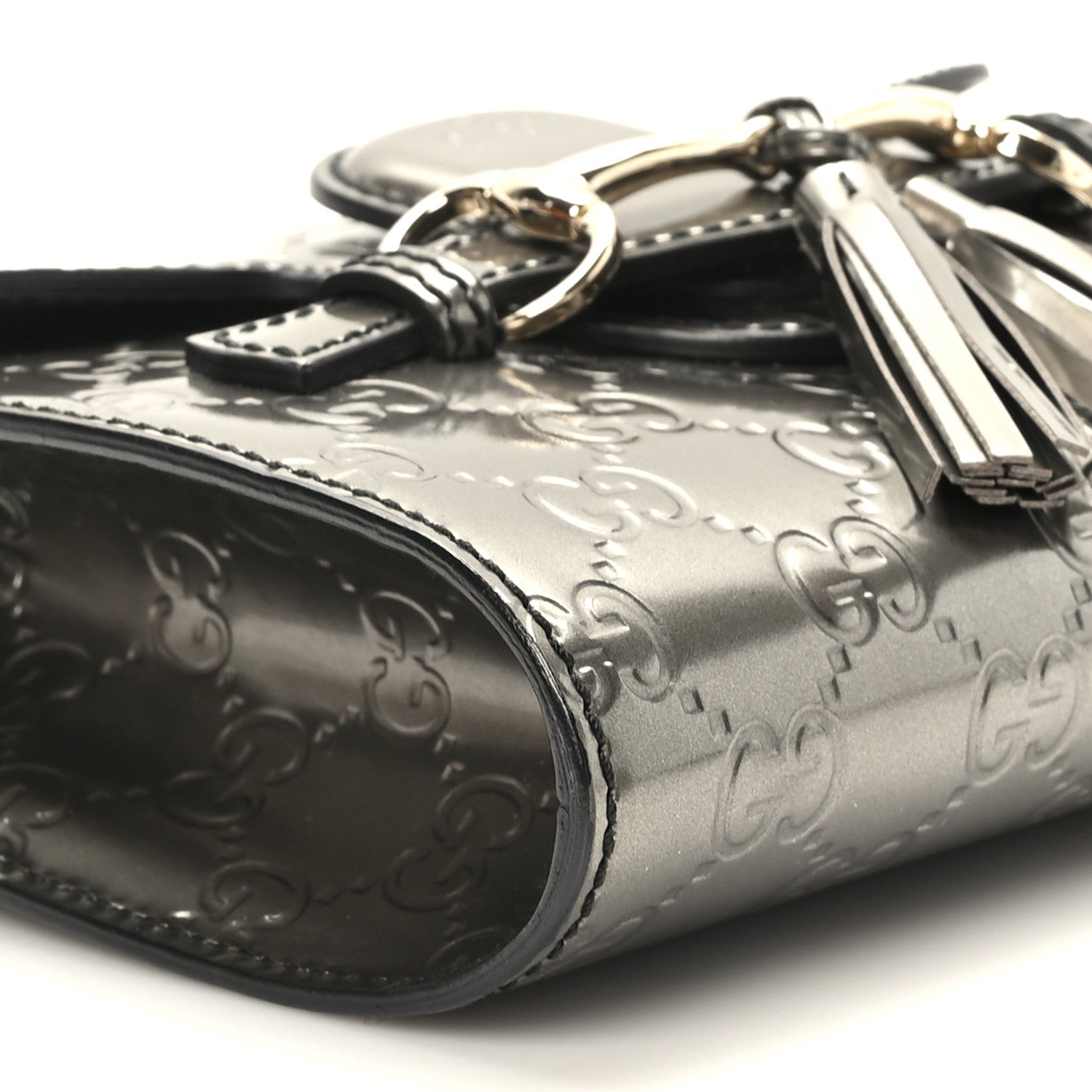 Gucci Shine Guccissima Mini Emily Chain Shoulder Bag Sasso 8 of 9