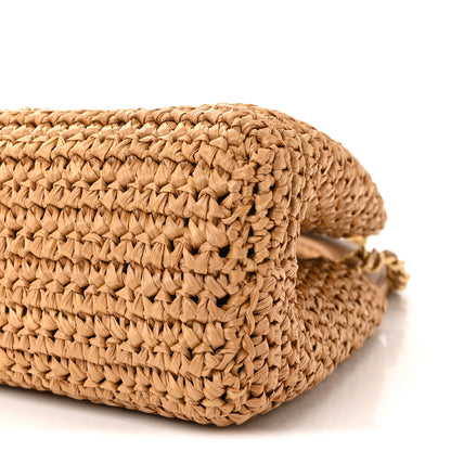 Chanel Braided Raffia Nano Kelly Flap Bag Dark Beige 10 of 11