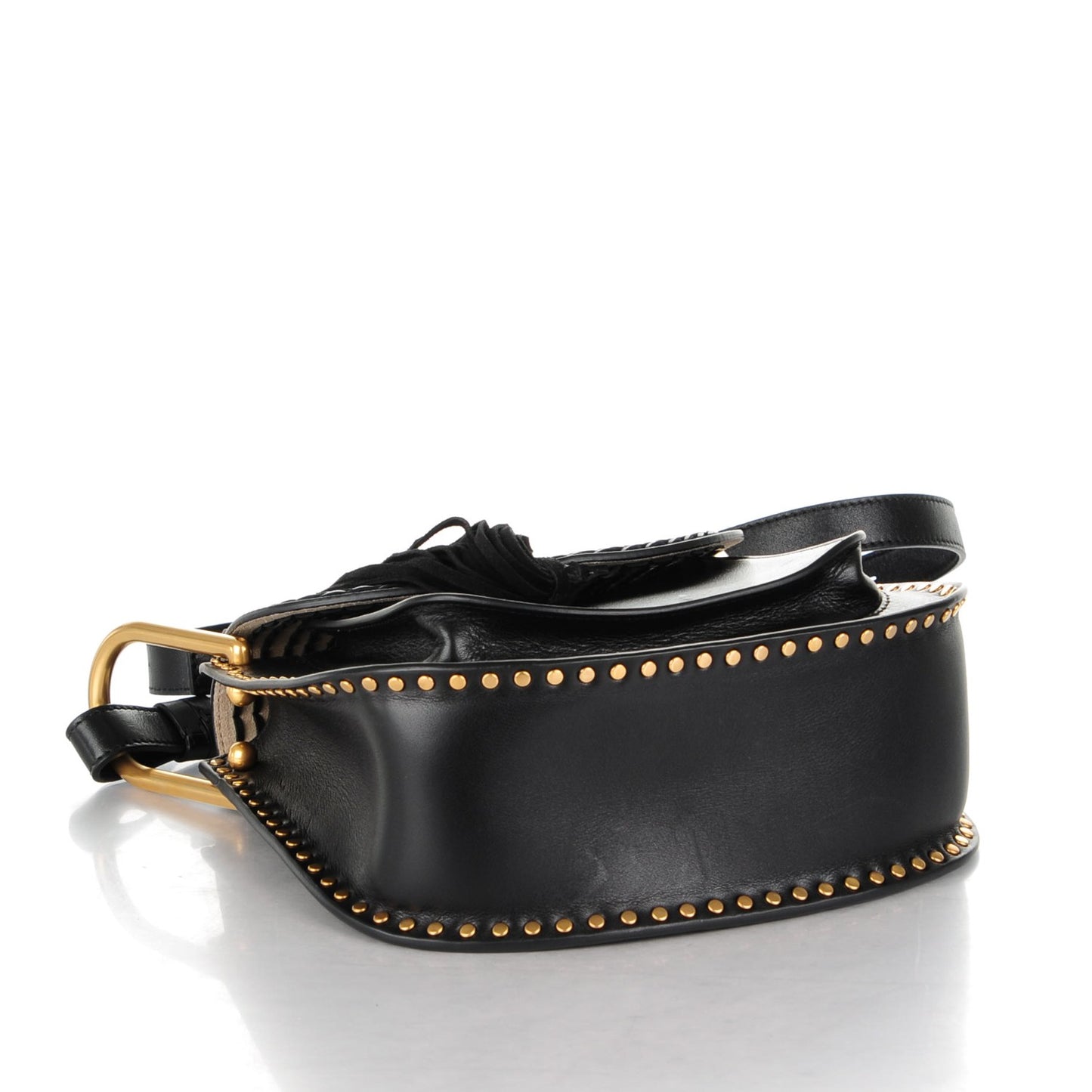 Calfskin Braided Small Hudson Shoulder Bag Black
