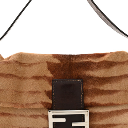 Fendi Calf Hair Zebra Print Baguette Brown 7 of 11