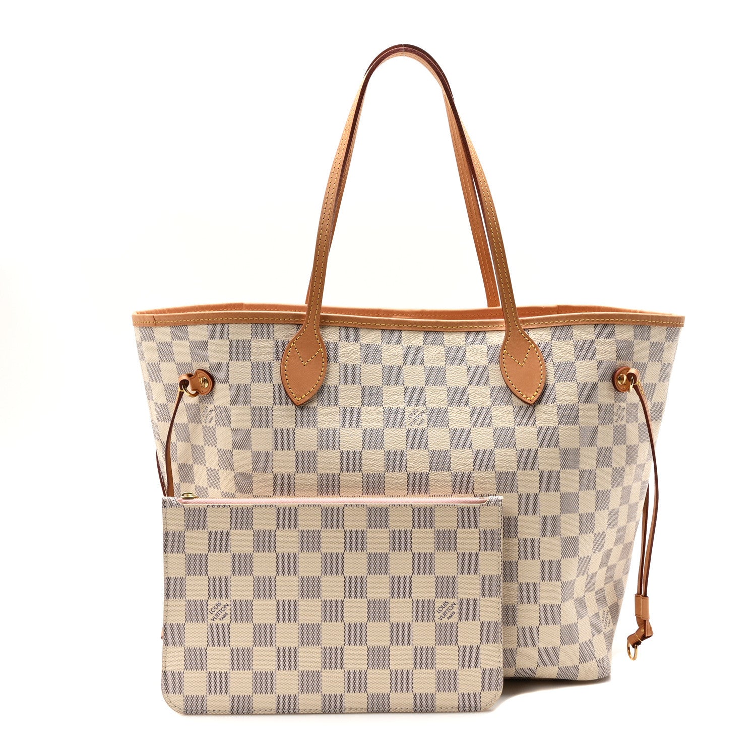 Louis Vuitton Damier Azur Neo Neverfull MM Rose Ballerine 3 of 9