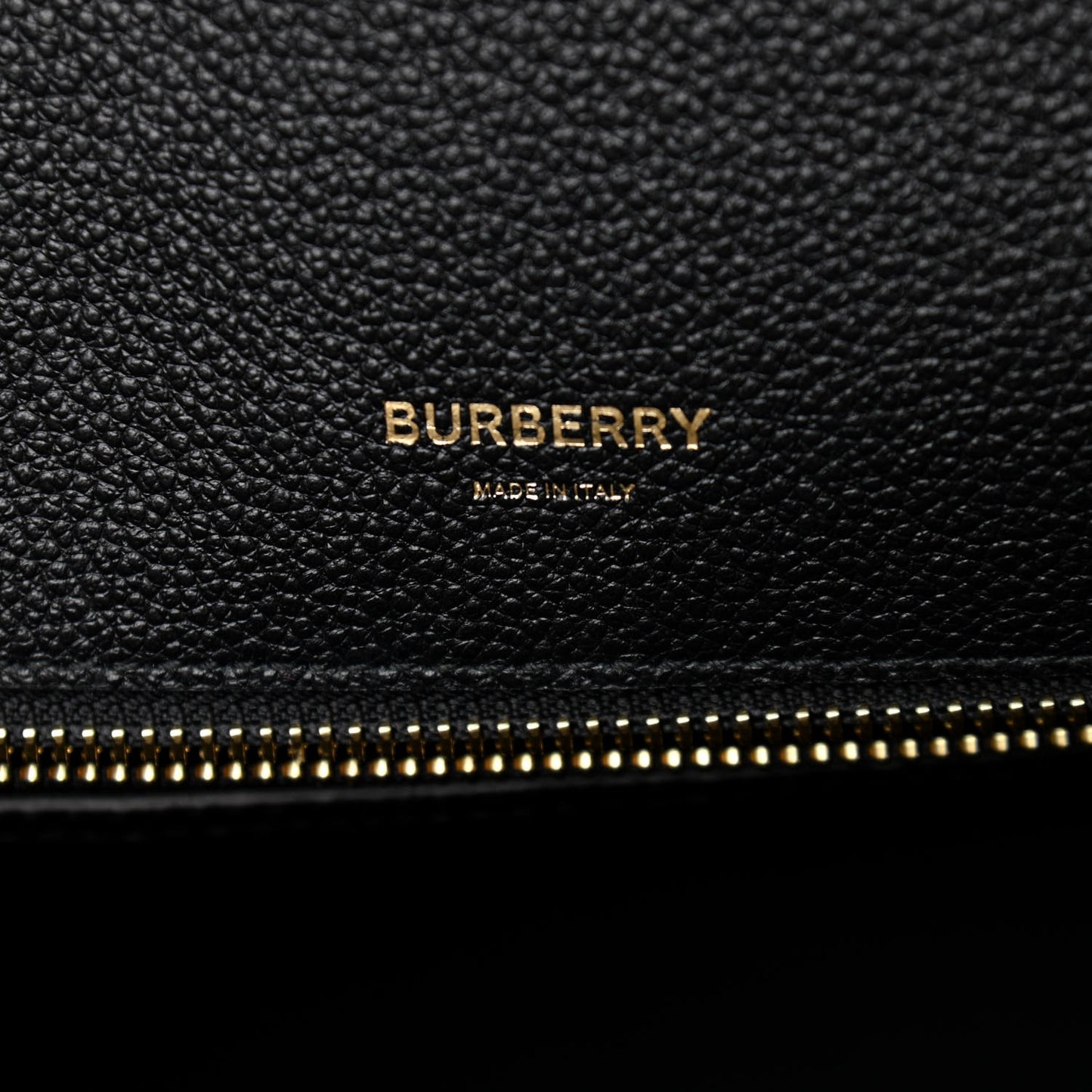 Grainy Calfskin Medium Title Bag Black