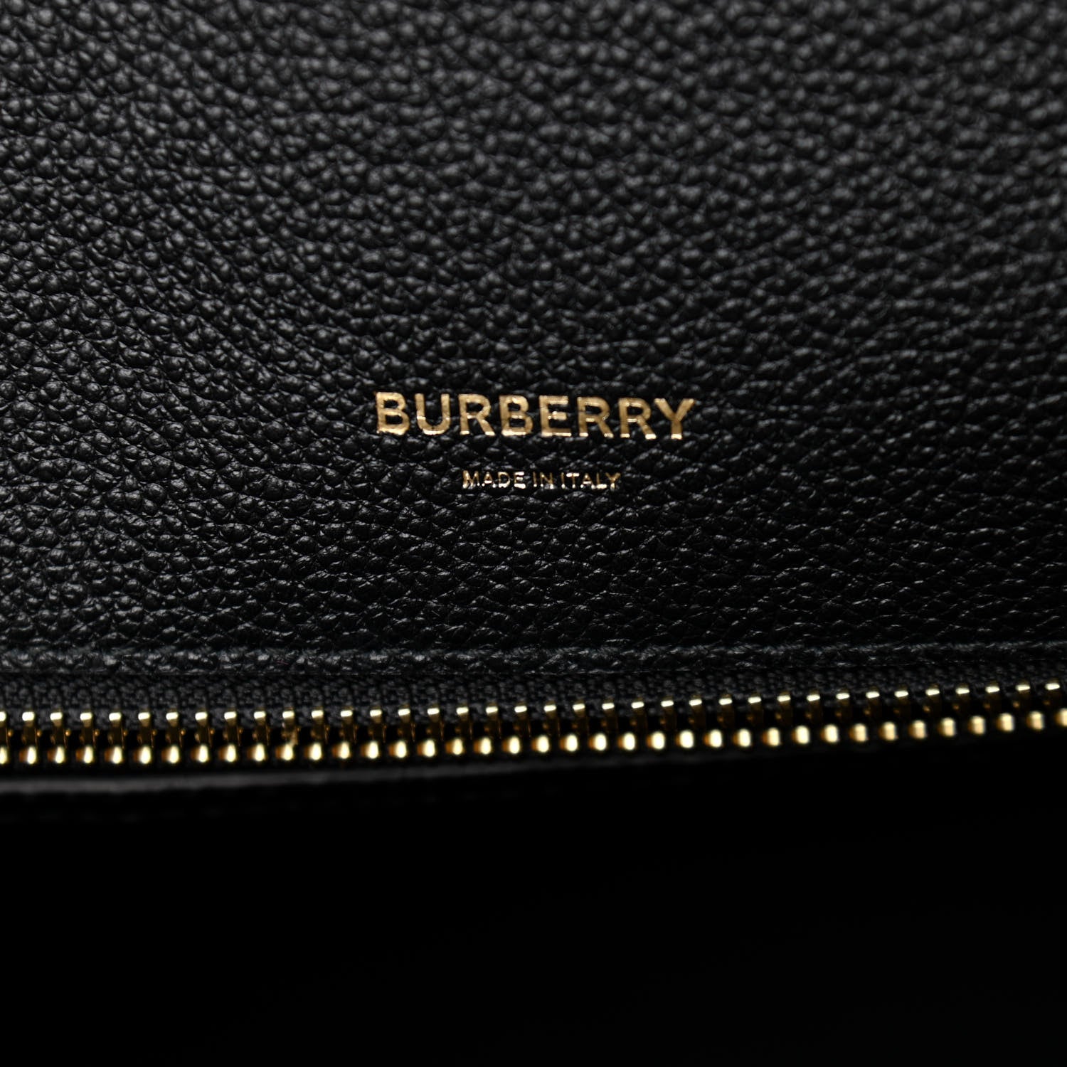 Burberry Grainy Calfskin Medium Title Bag Black 6 of 10