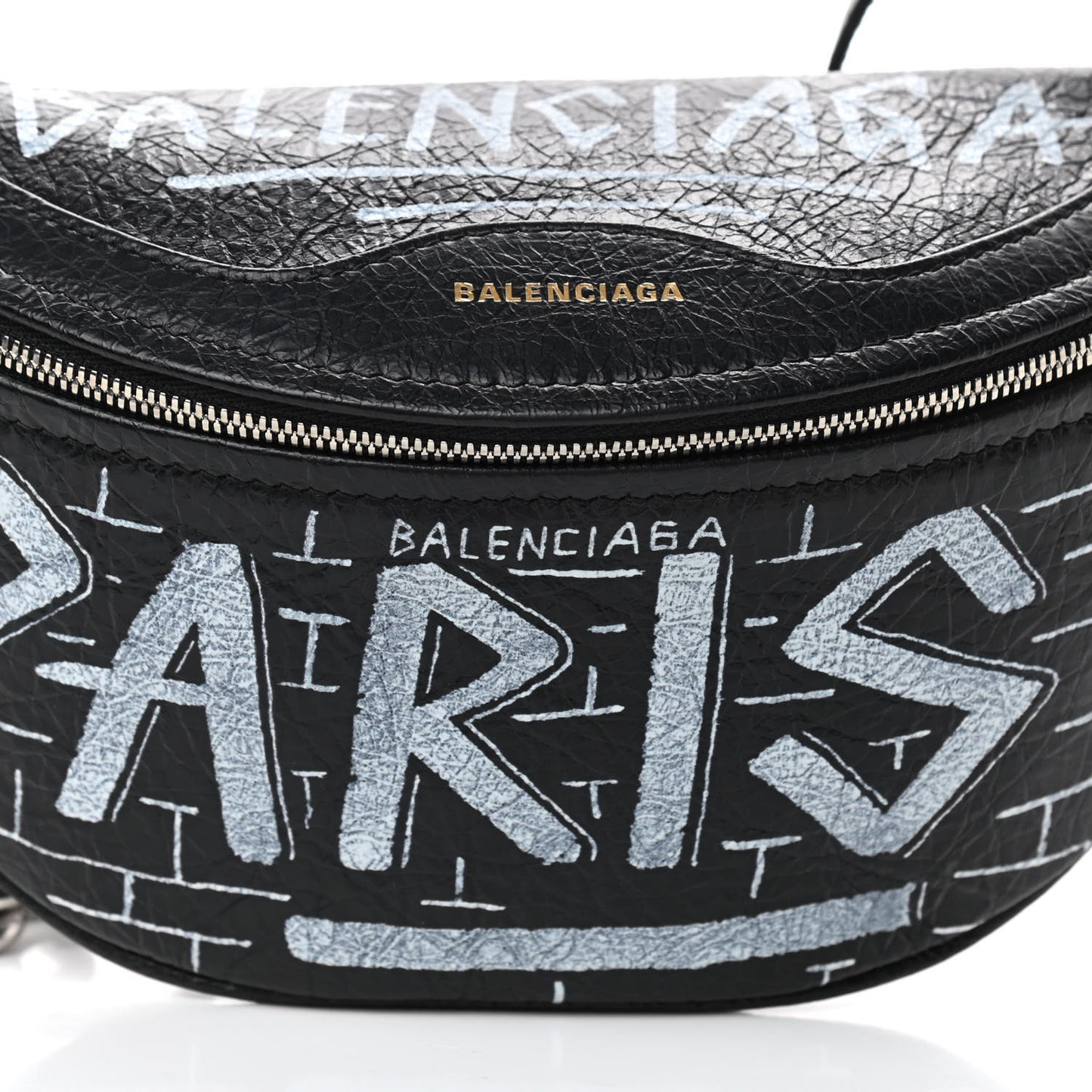 Agneau Arena Graffiti All Over XXS Souvenir Belt Bag Black White