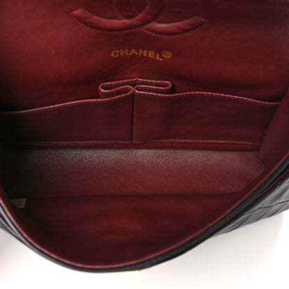 Chanel Lambskin Quilted Medium Double Flap Black 8 of 19
