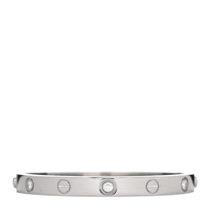 Cartier 18K White Gold 6 Diamond LOVE Bracelet 16 1 of 4