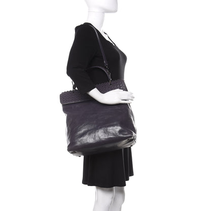 Bottega Veneta Intrecciato Large Plume Tote Ink 2 of 14