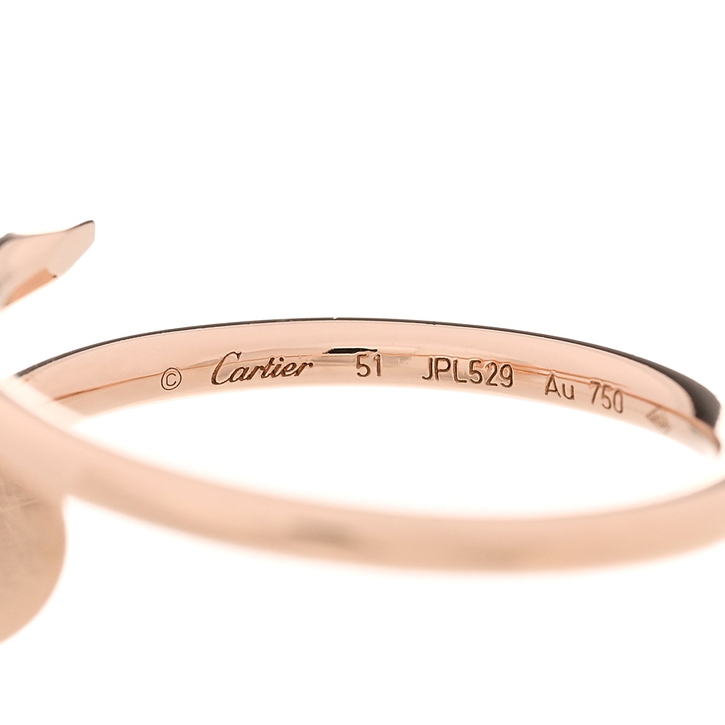 18K Pink Gold Small Juste Un Clou Ring 51 5.75