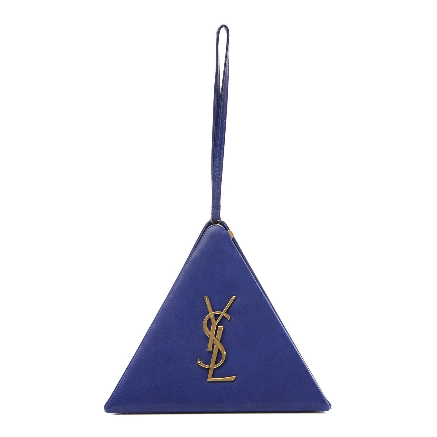 Lambskin Pyramid Clutch Blue