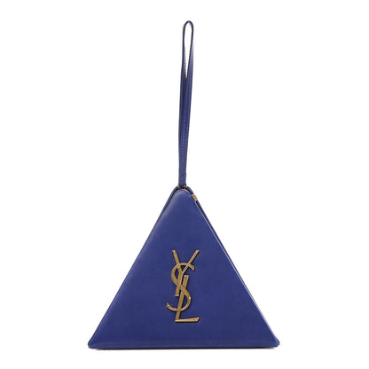 Saint Laurent Lambskin Pyramid Clutch Blue 1 of 11