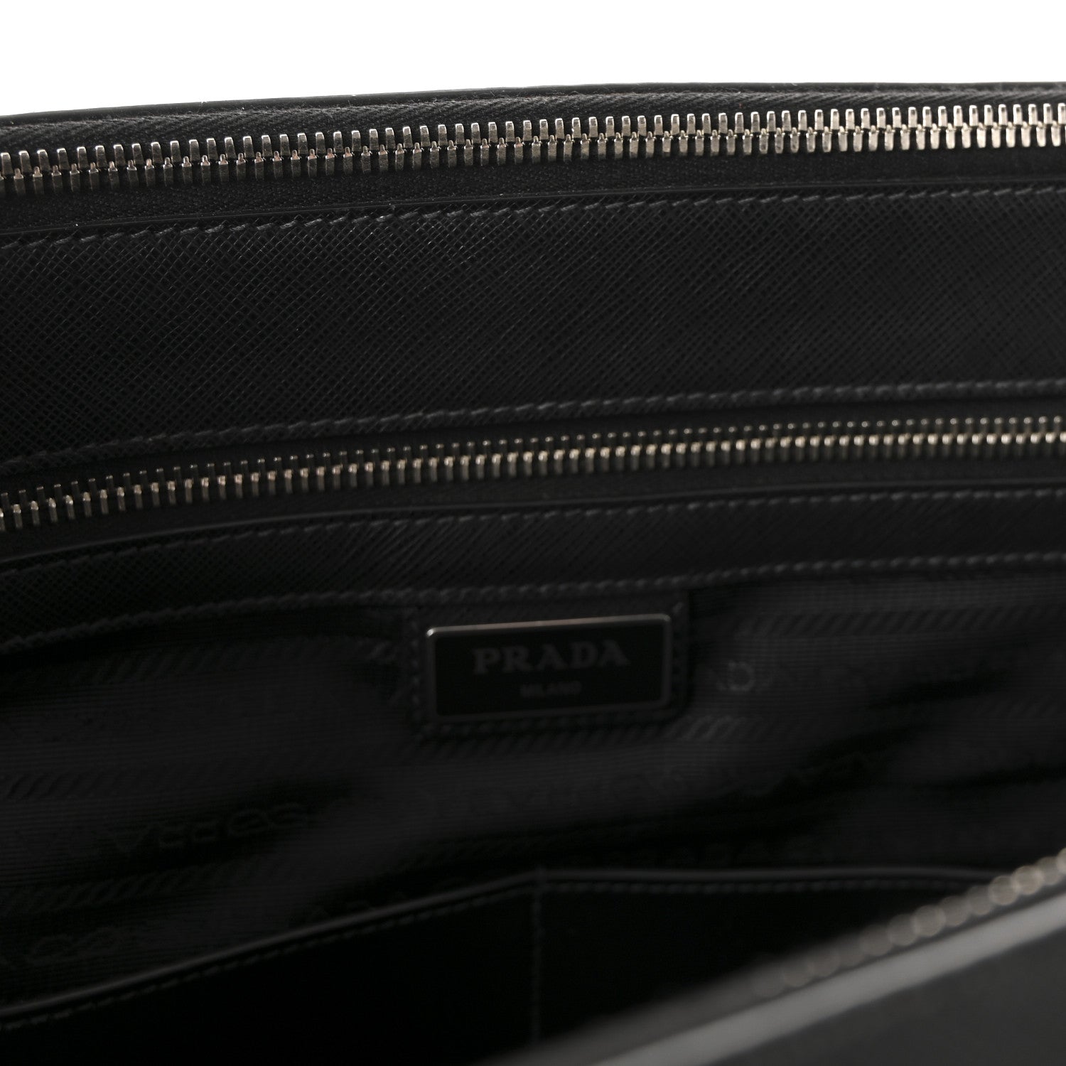 Prada Saffiano Travel Extra Large Galleria Double Zip Tote Black 6 of 9